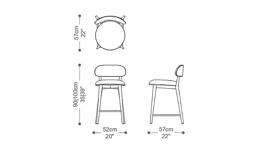 Imagem das dimensões principais do produto